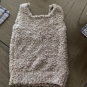 Skims little girl Fuzzy Tank Top - grey 2T-3T